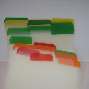 LOT of 25 Plastic Pendaflex File Folders